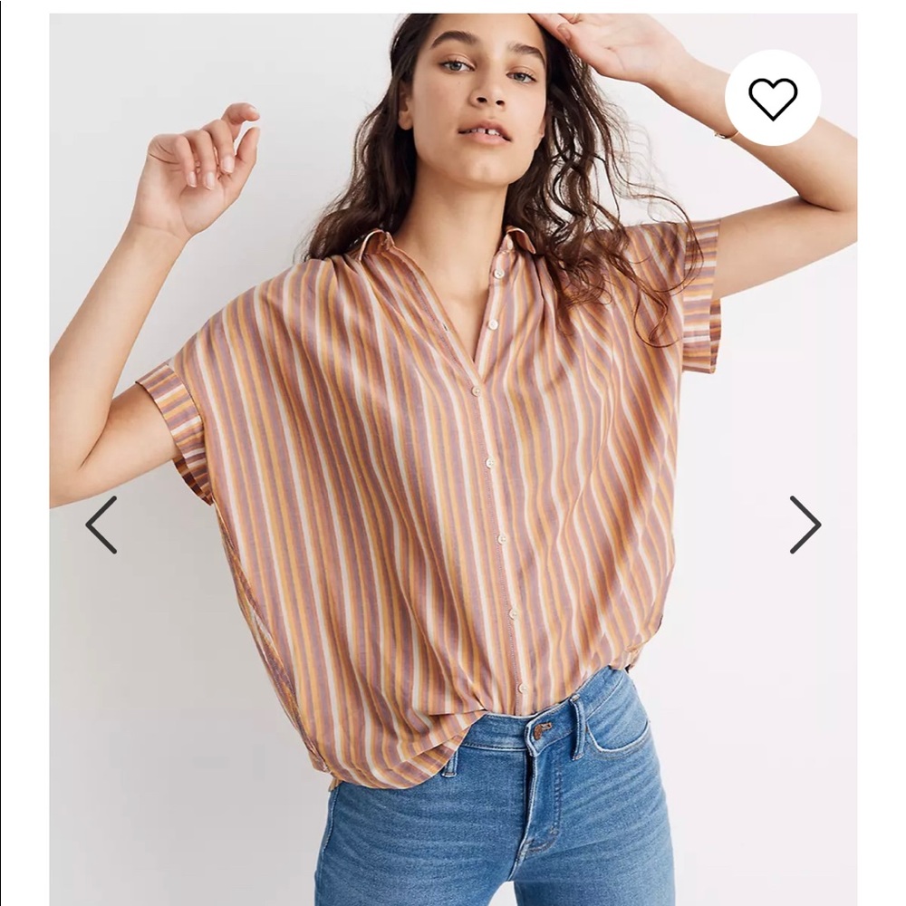 Madewell Central Shirt in Rainbow Stripe